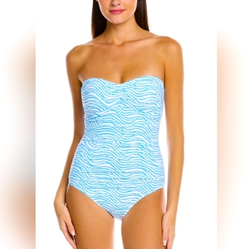 J.MCLAUGHLIN Kao Radio Waves One Piece Swimsuit Strapless Option
